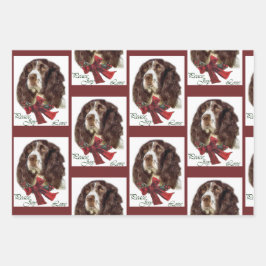 Hoja De Papel De Regalo Navidades de English Springer Spaniel
