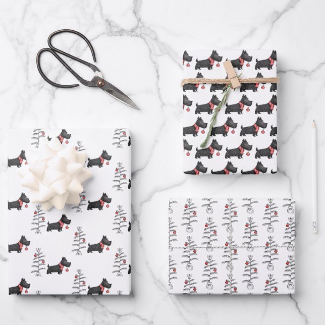 Hoja De Papel De Regalo Navidades de Escocia (Anverso)