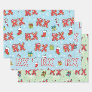 Hoja De Papel De Regalo Navidades de farmacia RX-Mas