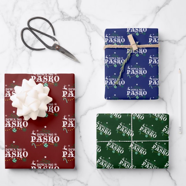 Hoja De Papel De Regalo Navidades de Filipinas - Diwa ng Pasko (Anverso)