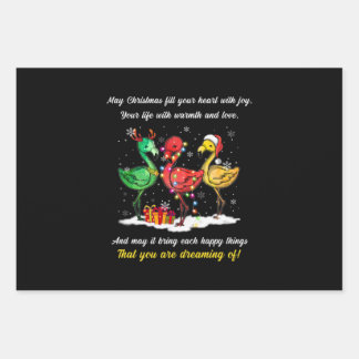 Hoja De Papel De Regalo Navidades de Flamingo