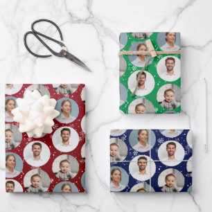 Hoja De Papel De Regalo Navidades de fotografía de familia personalizado