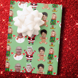 Hoja De Papel De Regalo Navidades de fotografía de la familia Personalizad
