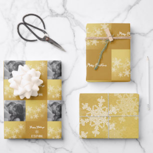Hoja De Papel De Regalo Navidades de fotografía Minimalistas falsos de nie