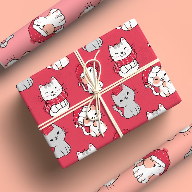 Hoja De Papel De Regalo Navidades de gatos de Personalizados extravagantes (Subido por el creador)