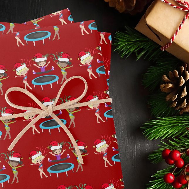 Hoja De Papel De Regalo Navidades de gimnasia de la raza roja (Subido por el creador)