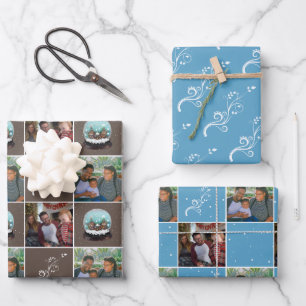 Hoja De Papel De Regalo Navidades de Glass Snowball Winter Village 2 fotos