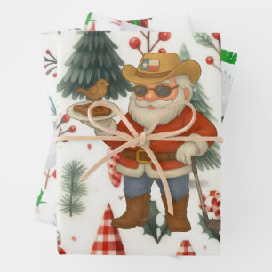 Hoja De Papel De Regalo Navidades de golf con balón y hierro para el golfi