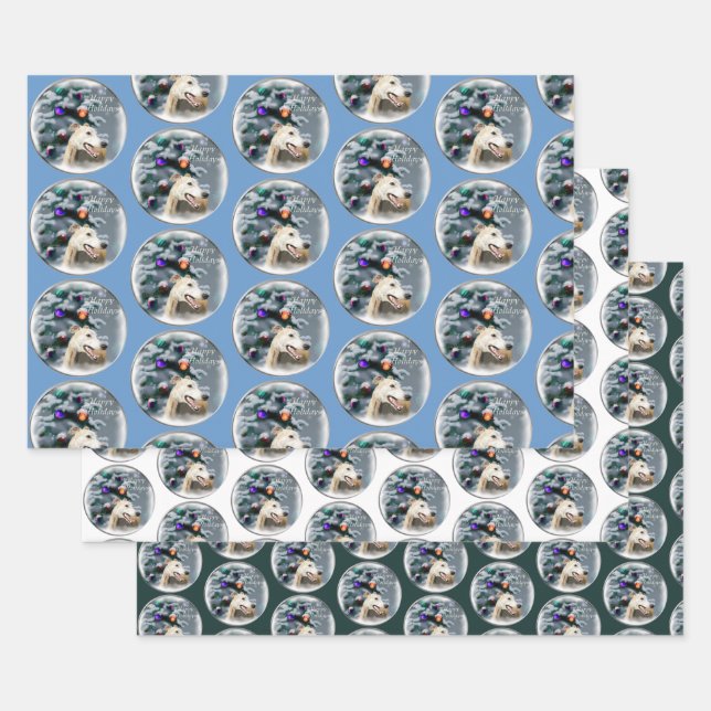 Hoja De Papel De Regalo Navidades de Greyhound (Set)