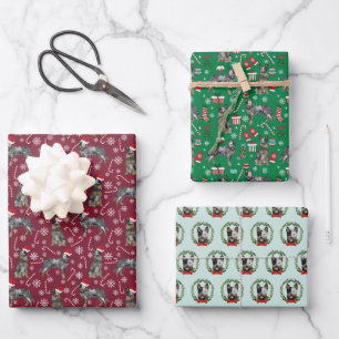Hoja De Papel De Regalo Navidades de Heeler Azul, perro de ganado de Austr