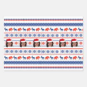 Hoja De Papel De Regalo Navidades de Kamala Harris