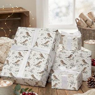 Hoja De Papel De Regalo Navidades de la acuarela Boho Woodland