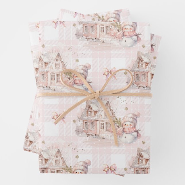 Hoja De Papel De Regalo Navidades de la casa Niña (In situ)