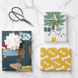 Hoja De Papel De Regalo Navidades de la dieta disfrazan Ilustracion de per