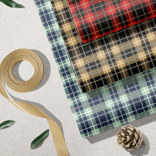 Hoja De Papel De Regalo Navidades de la Marina de Oro Roja Trio