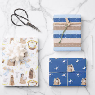 Hoja De Papel De Regalo Navidades de la Natividad de la Noche Silenciosa