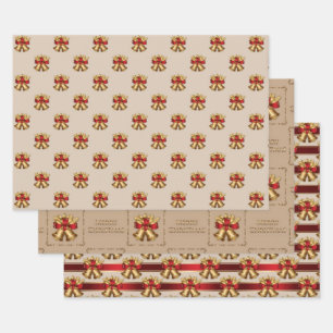 Hoja De Papel De Regalo Navidades de las Antiguas Belles de Oro