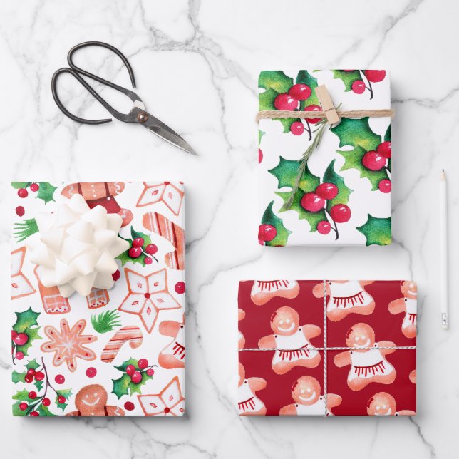 Hoja De Papel De Regalo Navidades de Little Sweetie Gingerbread Baby Showe (Anverso)