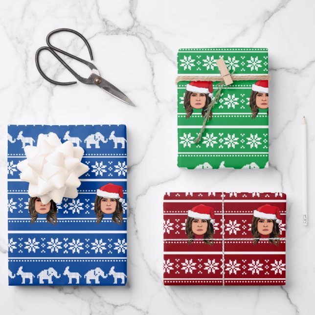 Hoja De Papel De Regalo NAVIDADES de MELANIA TRUMP (Anverso)