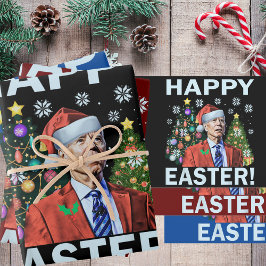 Hoja De Papel De Regalo Navidades de Merry Easter Funny Joe Biden Santa