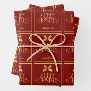 Hoja De Papel De Regalo Navidades de nombre de familia de Personalizados d