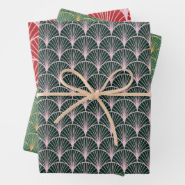 Hoja De Papel De Regalo Navidades de patrones Art Deco