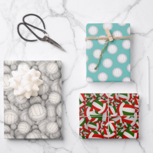 Hoja De Papel De Regalo navidades de patrones de voleibol o cualquier ocas