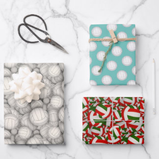 Hoja De Papel De Regalo navidades de patrones de voleibol o cualquier ocas