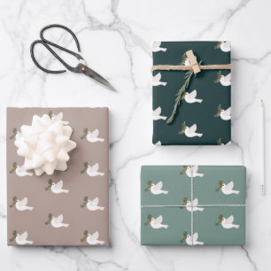 Hoja De Papel De Regalo Navidades de Paz PERSONALIZADO de Feriados de Aves