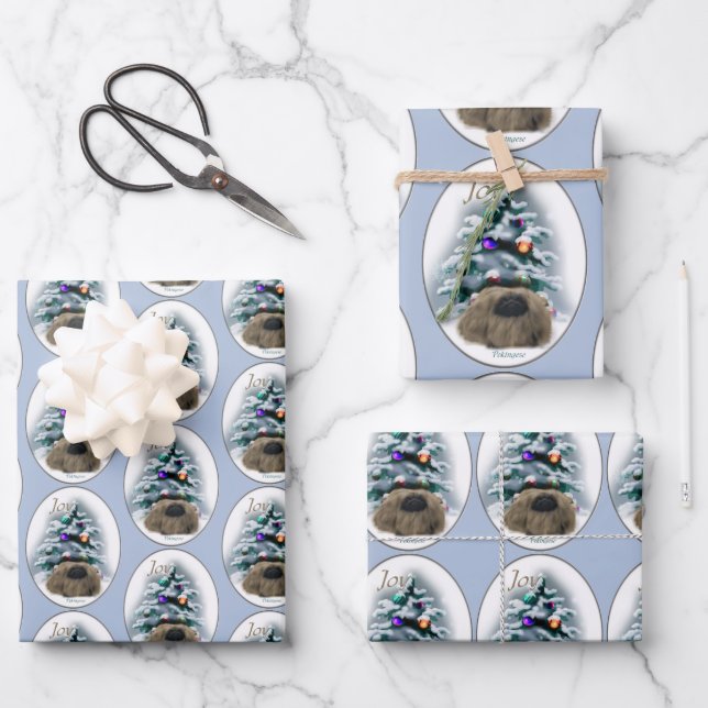 Hoja De Papel De Regalo Navidades de Pekín (Anverso)