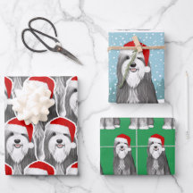 Navidades de Perro Cute de Collie Holiday con barb