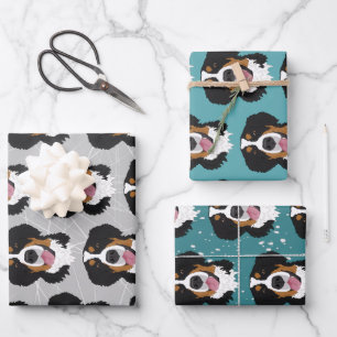 Hoja De Papel De Regalo Navidades de Perro de Montaña de Bernese