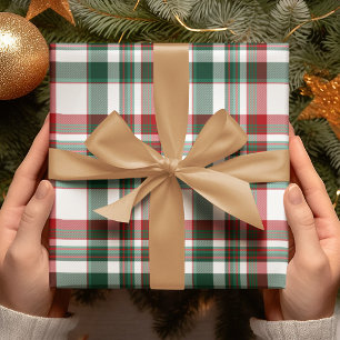Hoja De Papel De Regalo Navidades De Plata Roja Y Verde