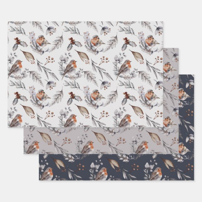 Hoja De Papel De Regalo Navidades de Red Robin Festive  (Set)