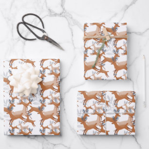 Hoja De Papel De Regalo navidades de reno festividades feriales