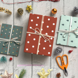 Hoja De Papel De Regalo Navidades de resumen festivo de 3