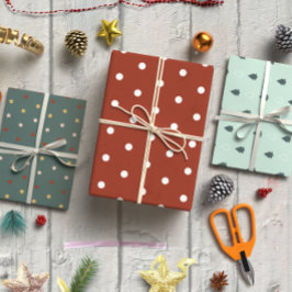 Hoja De Papel De Regalo Navidades de resumen festivo de 3