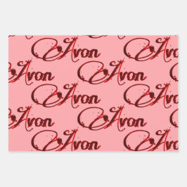 Hoja De Papel De Regalo Navidades de Retro Avon