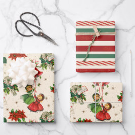 Hoja De Papel De Regalo Navidades de Retro Treasures