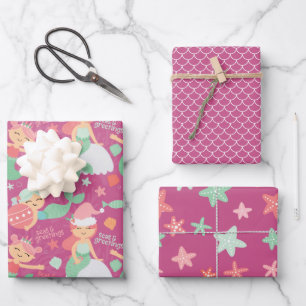 Hoja De Papel De Regalo Navidades de Sirenas