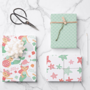 Hoja De Papel De Regalo Navidades de Sirenas