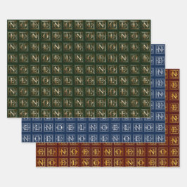 Hoja De Papel De Regalo Navidades de tambores metálicos de deco variados