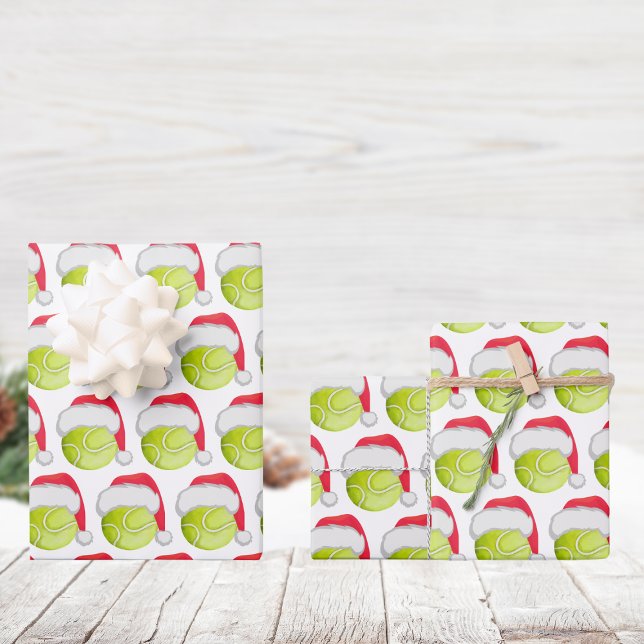 Hoja De Papel De Regalo Navidades de tenis Santa Ball (Subido por el creador)