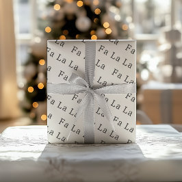 Hoja De Papel De Regalo Navidades de texto del Personalizable Boho moderno
