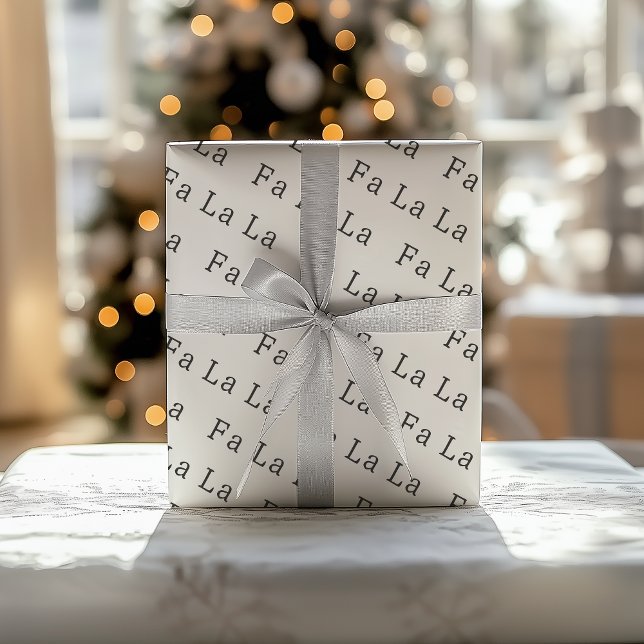 Hoja De Papel De Regalo Navidades de texto del Personalizable Boho moderno (Subido por el creador)