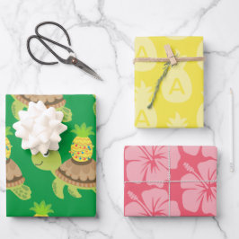 Hoja De Papel De Regalo Navidades de tortugas marinas