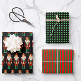 Hoja De Papel De Regalo Navidades de verde y oro chaquetones de pulverizac