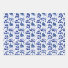 Hoja De Papel De Regalo Navidades de viaje por carretera de vacaciones env