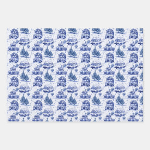 Hoja De Papel De Regalo Navidades de viaje por carretera de vacaciones env