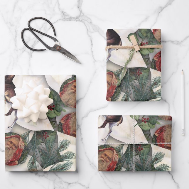 Hoja De Papel De Regalo Navidades de Woodland (Anverso)